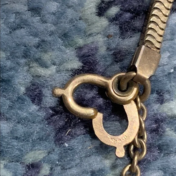 Vintage 12k Gold 19” snake Chain Fob for a Pocket Watch w two clasps - Picture 6 of 9